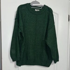 Zenana Forest Green Crew Neck Sweater